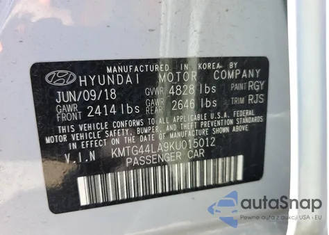 2019 Genesis G70 Prestige из США, поврежденный, VIN KMTG44LA9KU015012